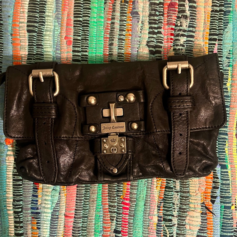 Juicy Couture Black Leather Clutch
